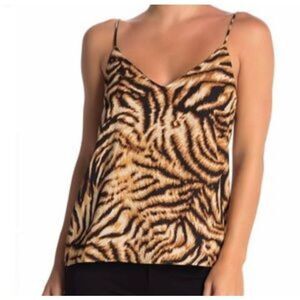 SOCIALITE ORANGE & BLACK TIGER PRINT CAMI SZ XL ADJUSTABLE STRAPS EUC.